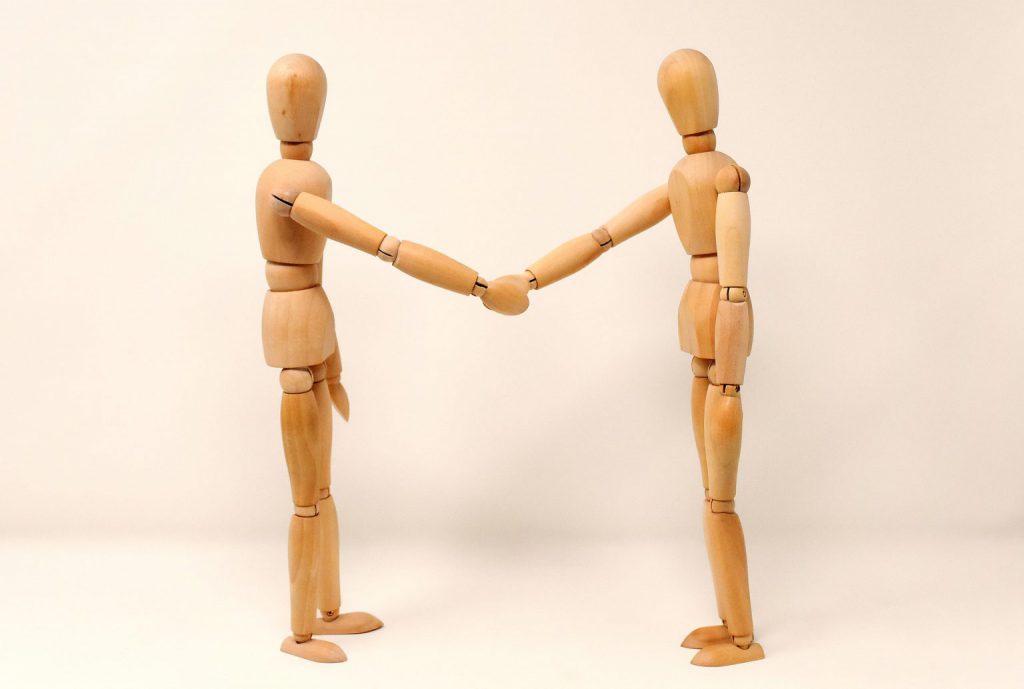 Holding hands